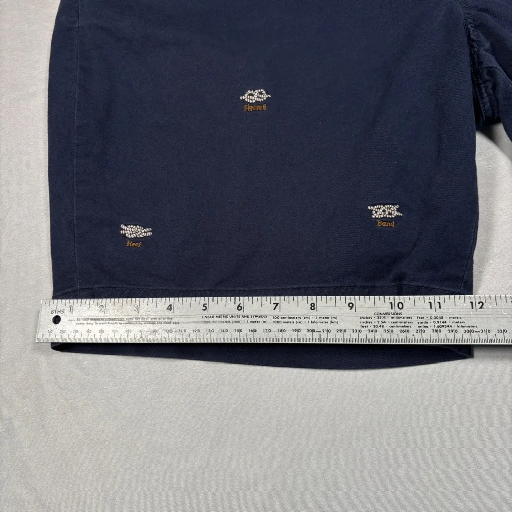 Polo Ralph Lauren Shorts Mens 40 Navy Nautical Embroidered Sailing Chino Stretch